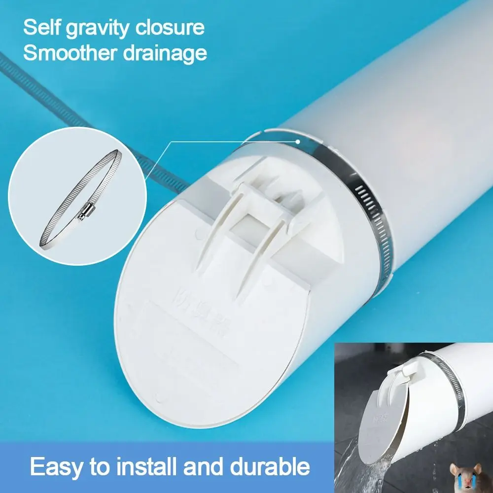

Anti Odor Drainage Pipe Floor Drains 50-160mm White Insect-proof Roof Cover Multifunctional Strainer Plug