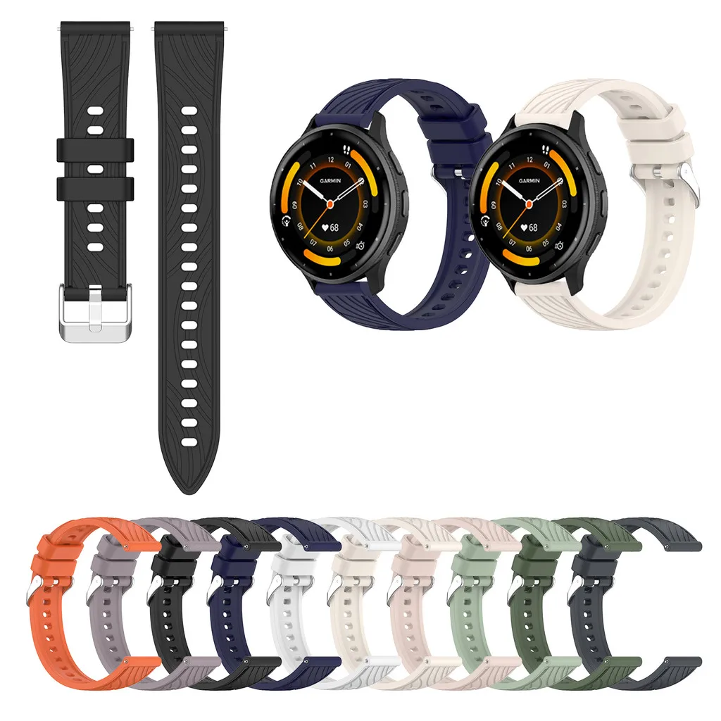 Силиконовый ремешок для Garmin Venu 3 Venu2 Venu3s/Vivoactive 4 5 40 мм 45 мм/vivomove3 3s HR/Venu 2 32s