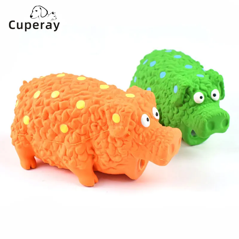 

Забавная игрушка для домашних животных, милый скрипучий звук, латексная свинья, игрушка, зубы, жевательные игрушки, интерактивная обучающая...