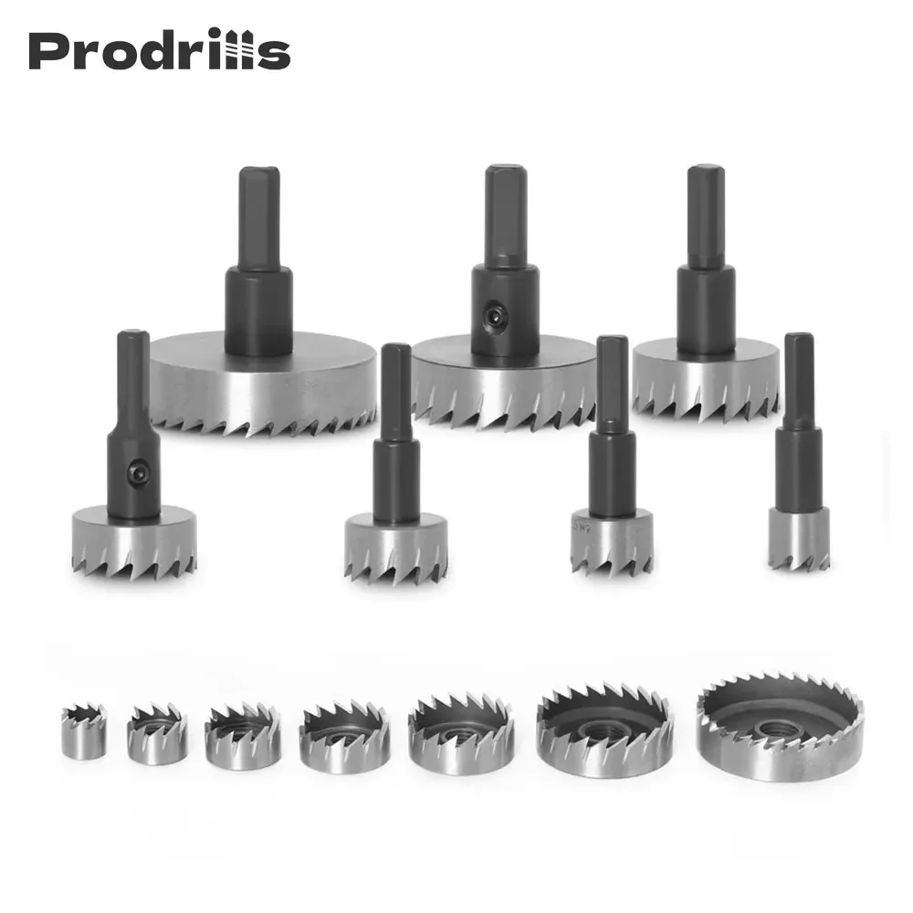 Кольцевая пила Prodrill 15-55 мм быстрорежущая сталь с титановым покрытием набор для