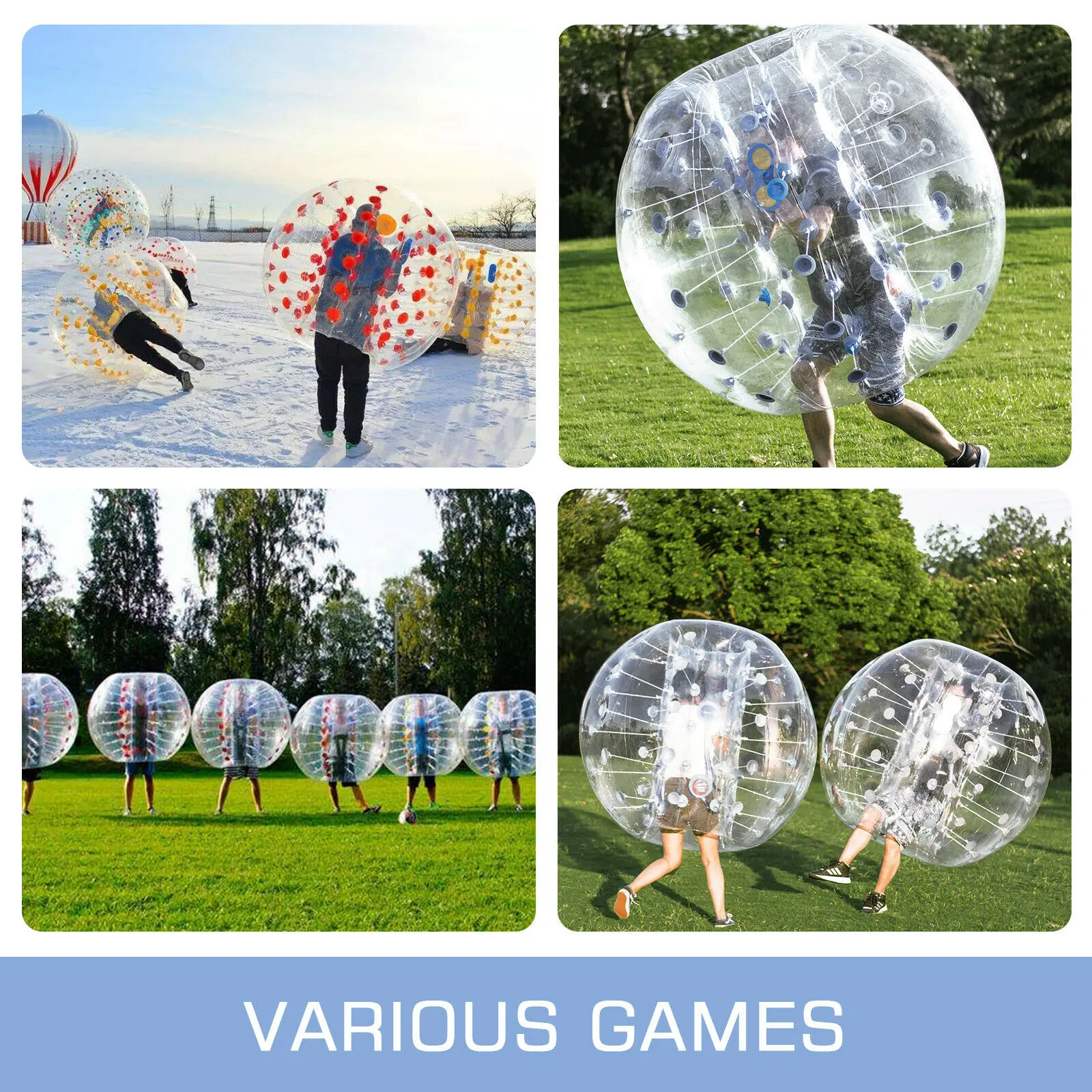 

Inflatable Bumper Ball 5 FT / 1.5M Diameter Inflatable Ball for Adults or Children