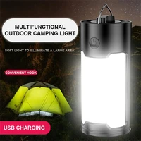 led camping light 6 modes waterproof camping lantern type c rechargeable flashlight tent light magnetic tail flashlight torch