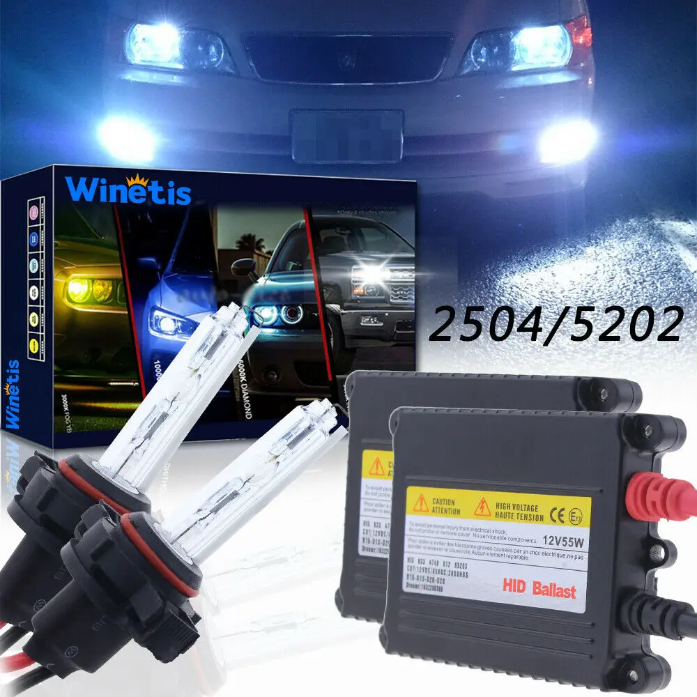 55 Вт 5202 2504 Hid противотуманная фара комплект для преобразования супер ярких