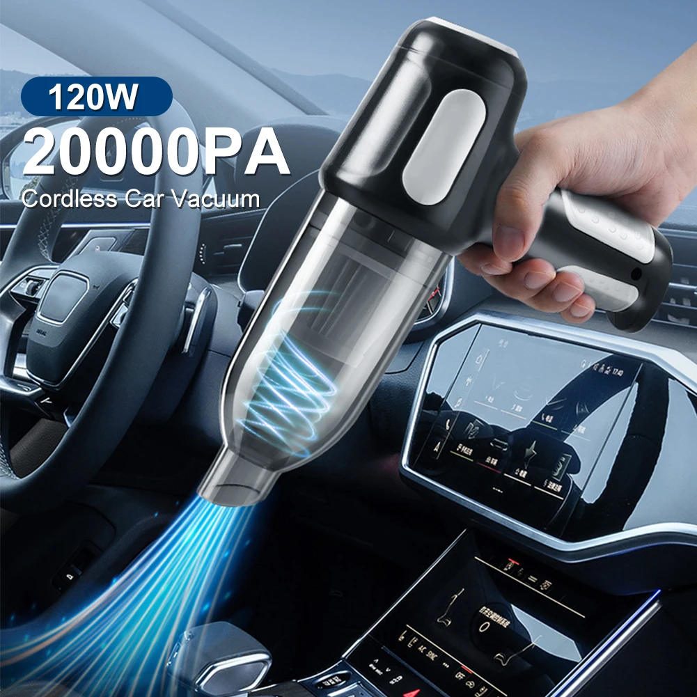 

Портативный автомобильный беспроводной пылесос, 20000 па, 120 Вт
