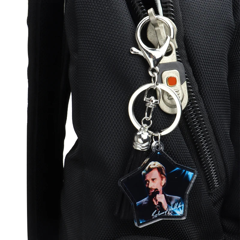 Акриловый брелок для ключей с кисточкой в виде французской певицы рок-звезды |