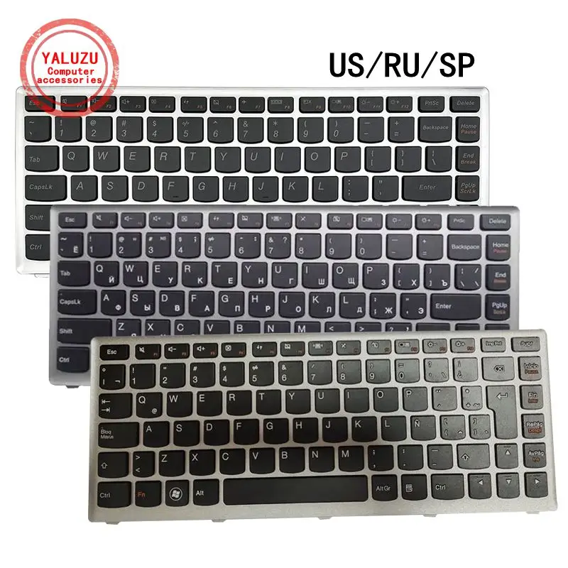 Фото США/RU/SP английская/русская/испанская новая клавиатура для ноутбука Lenovo U410 U410-ITH U410-IFI U410-ISE U410A №1