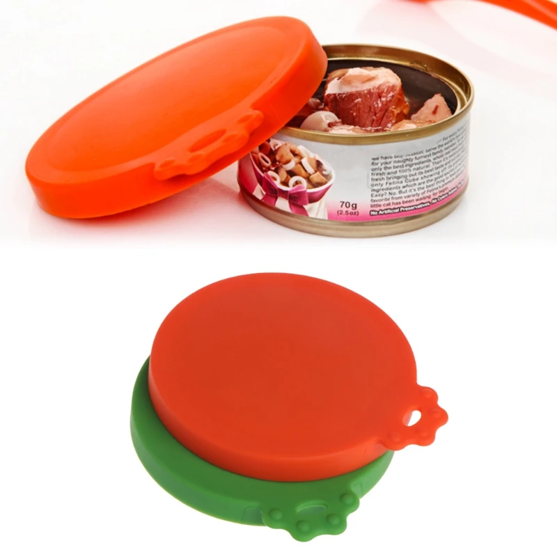

Pet Food Can Lids Universal Can Lid BPA Free Silicone Can Covers for Dog Food Can Diameter 3.35‘’/2.95‘’/2.5''
