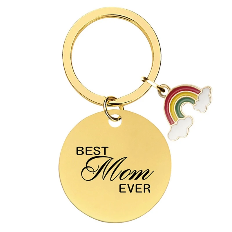 

Y3NF Popular Car Key Chain Tag Round Plate Ring Wish Sentence Parents Favor Souvenir