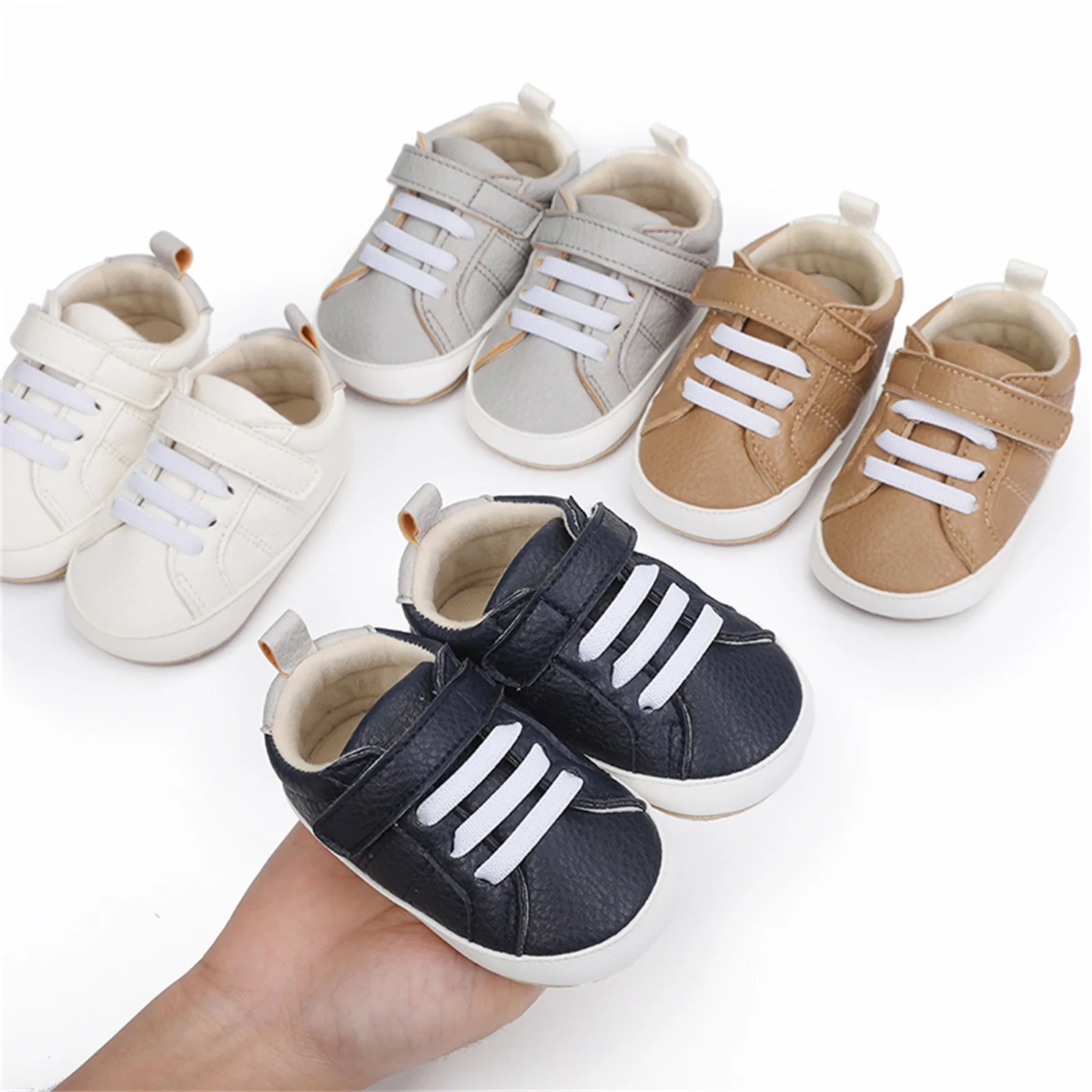 Pu Leather Anti-slip Soft Sole Prewalker Toddler First Walke