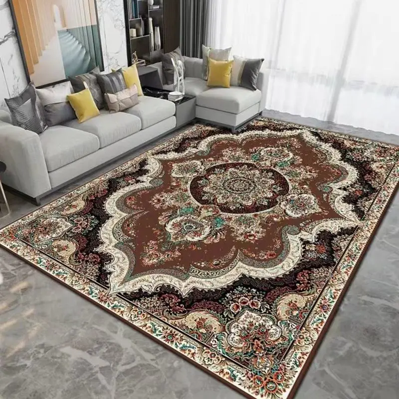 

Moroccan Living Room Carpet Persian Coffee Table Non-slip Carpets Hotel Homestay Decorative Rug Bedroom Bedside Rugs Porch Mat
