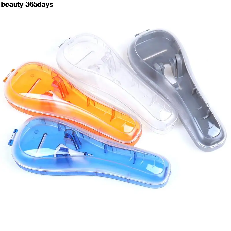 

1 PCS Portable Men's Razor Blades Holder Box Portable Blue Travel Shaver Holder Box Case Shaving Machine