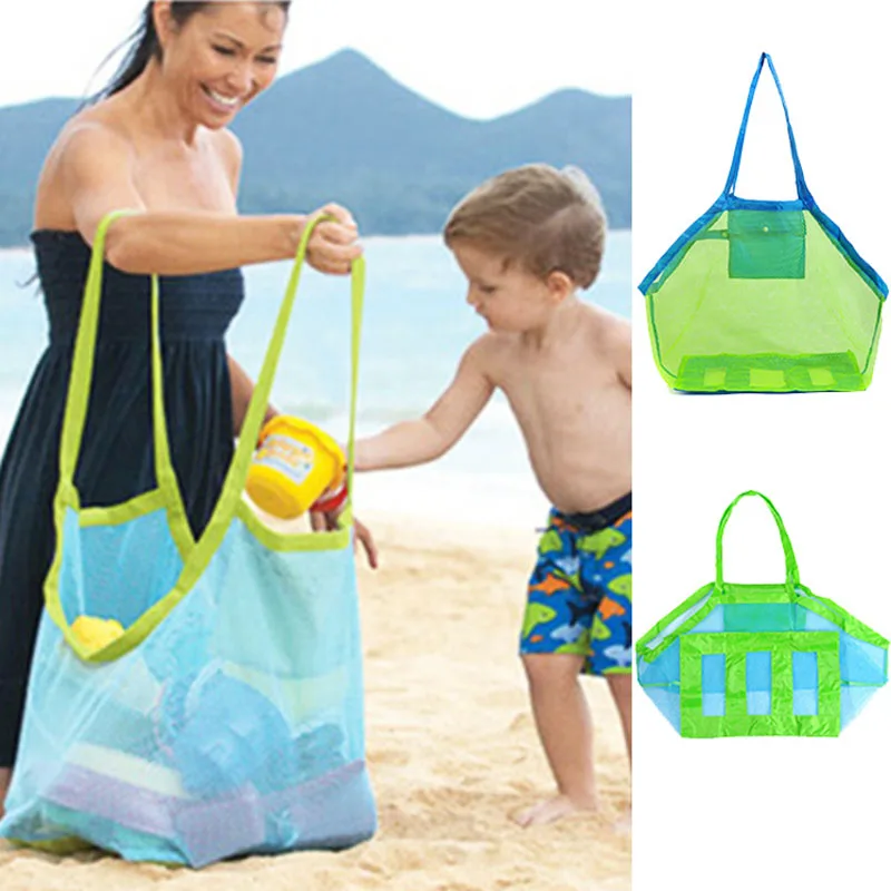 

Children Sand Away Protable Mesh Bag Large Capacity Kids Toys Storage Bags Portable Folding Sand Away Net Tote Outdoor Tool Bags