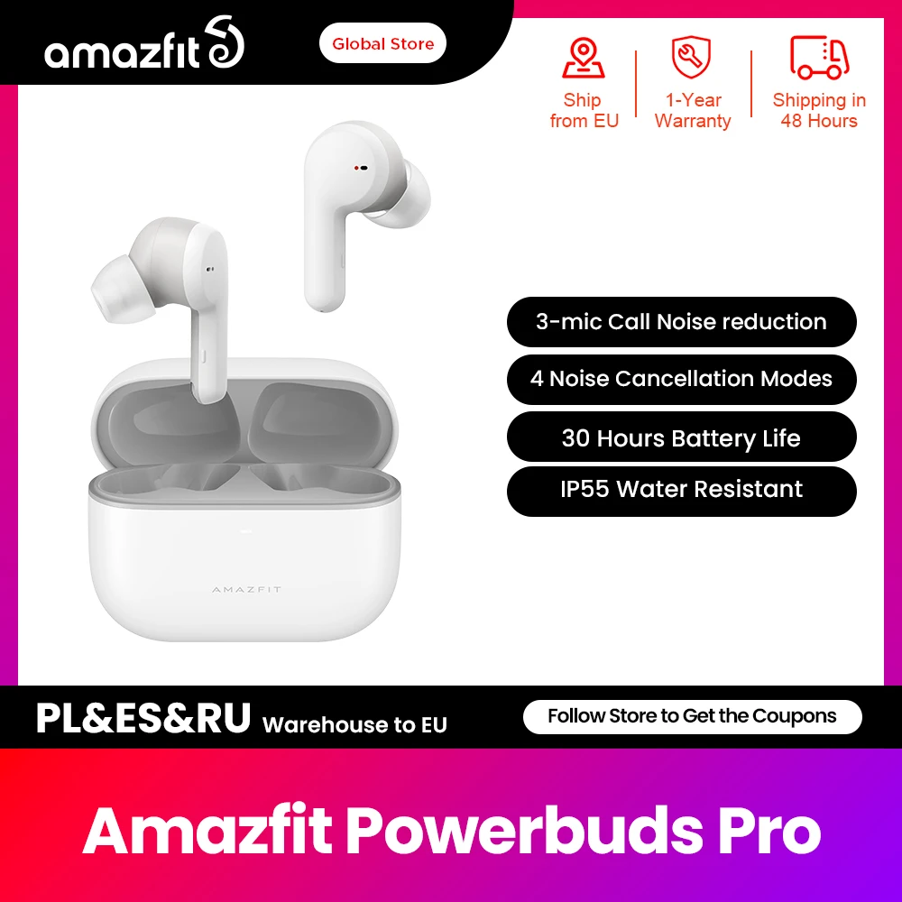 

Original New Amazfit PowerBuds Pro Noise-reduction Heart Rate Monitoring Cervical Spine Posture Reminders Earphone