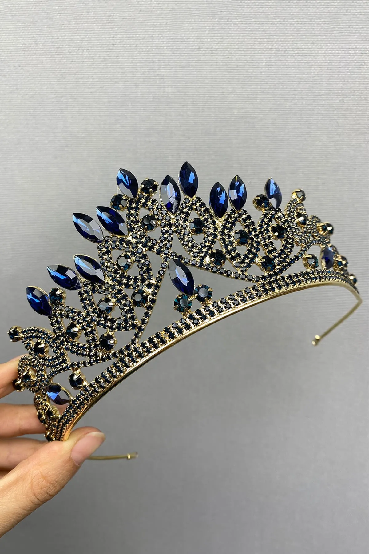 

Navy Blue Gold Bridal Henna Crown
