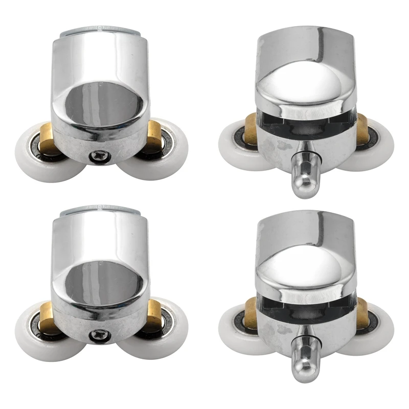 

4Pcs 23Mm Shower Door Rollers Sliding Shower Doors Wheels Replacement Roller Runner Wheel (2 Top & 2 Bottom )