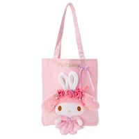 cartoon cute sanrio plush shoulder bag mymelody embroidered handbag sanrio purse kawaii bag birthday surprise gift bunny ears