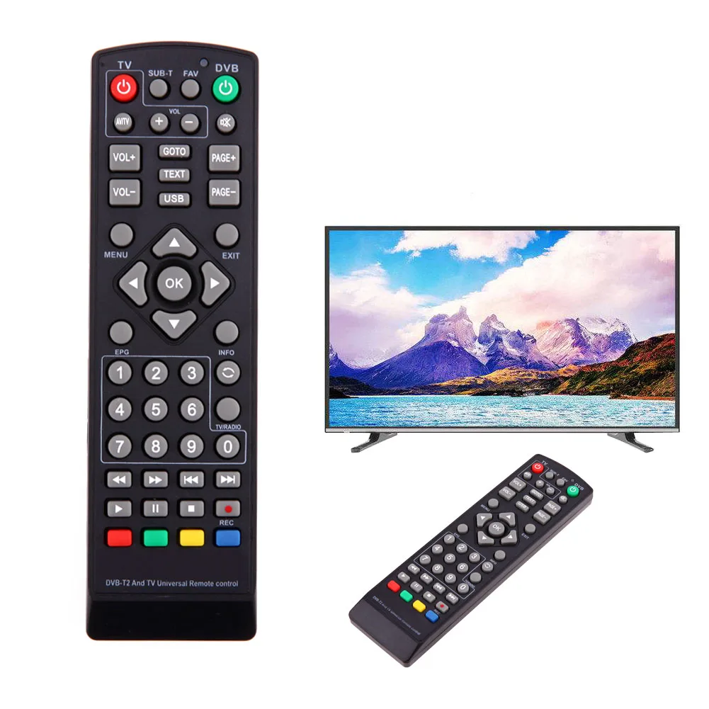 

Universal Remote Control Replacement with Setting Function for TV DVB-T2 Remote Control Black Television Remote Controller