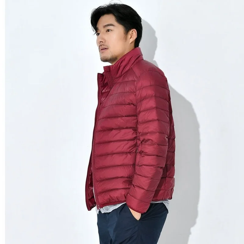 Winter Autumn and Winter White Duck Down Jacket Men's Short Thin Light Business Trend Hooded White Duck Down Men's Jacket