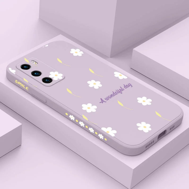 Чехол для телефона с маленькими хризантемами Huawei P40 P50 P30 P20 Pro Lite Nova 5t Y7A Mate 40 30 20