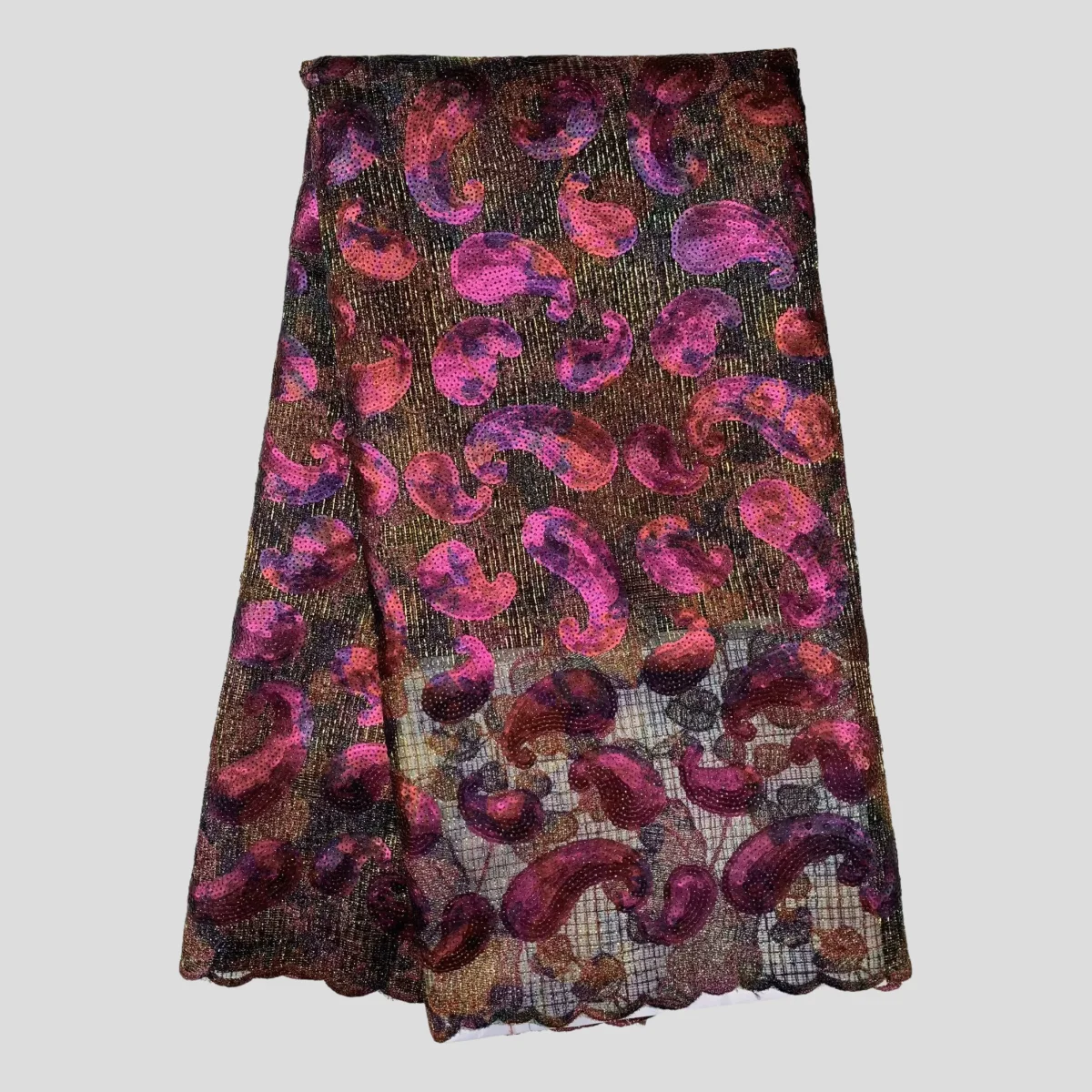 Роскошный сверкающий тюль свадебная африканская ткань с блестками поделки для