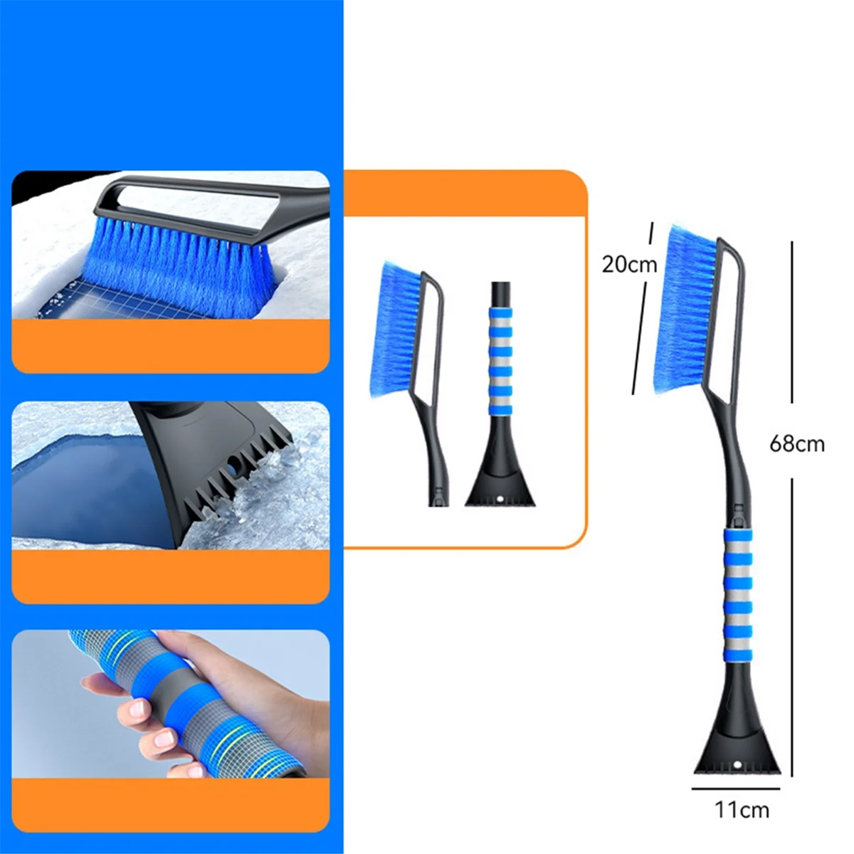 Щетка для удаления снега Съемная противообледенительная щетка лобового стекла