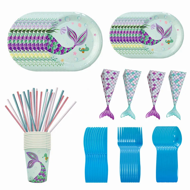 

Набор одноразовой посуды для вечеринки «русалка»