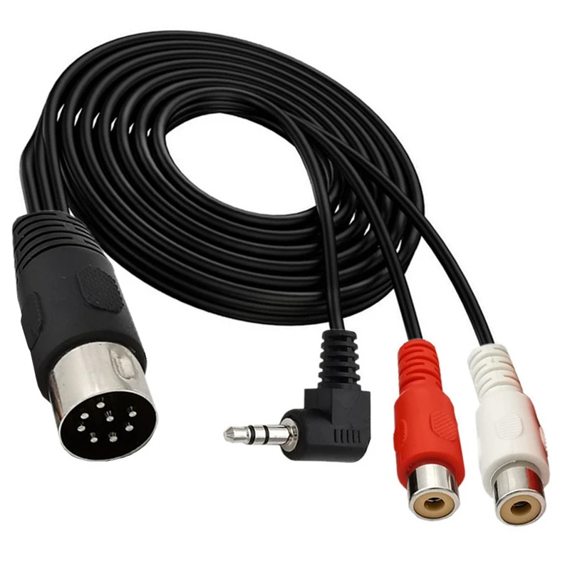 Фото НОВЫЙ DIN 8-контактный штекер DIN 8P к DC3,5 мм + 2RCA штекерный женский кабель Lotus для аудиооборудования, плеер, усилитель, приемник, оборудование №3