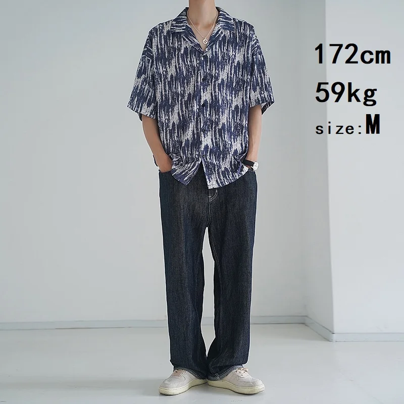 Euow 2022 New Casual Men Clothing Summer Retro Flower T Shirts Fashion Men Short Sleeve Tops Luxury Male Shirts With Collar