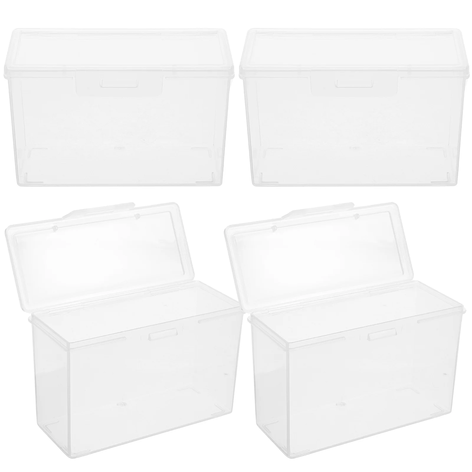 

4pcs Photo Organizer Photo Box Storage Greeting Card Storage Box Holding Case