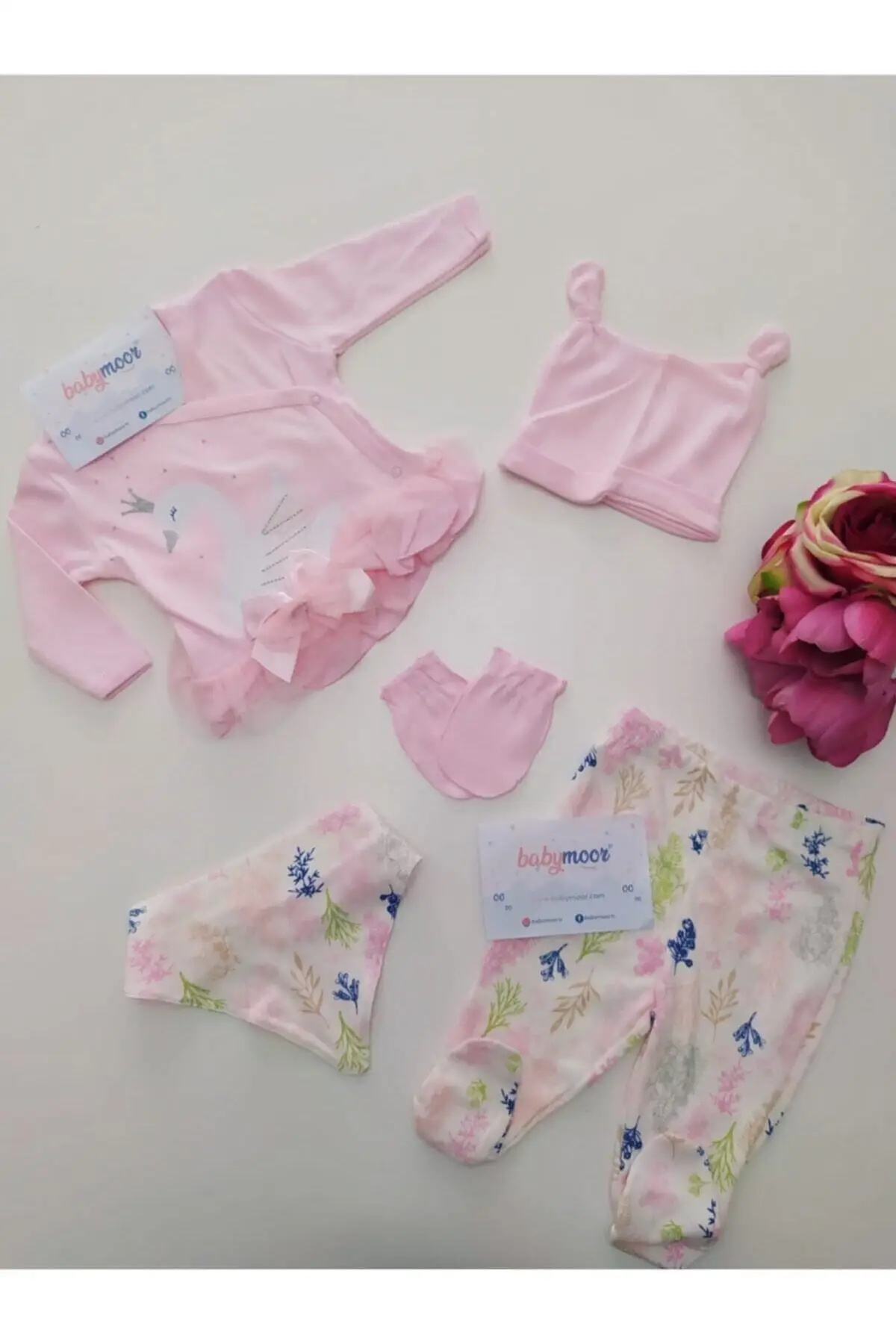 

Swan Pink 5li Hospital Output Printed Cotton 5'li