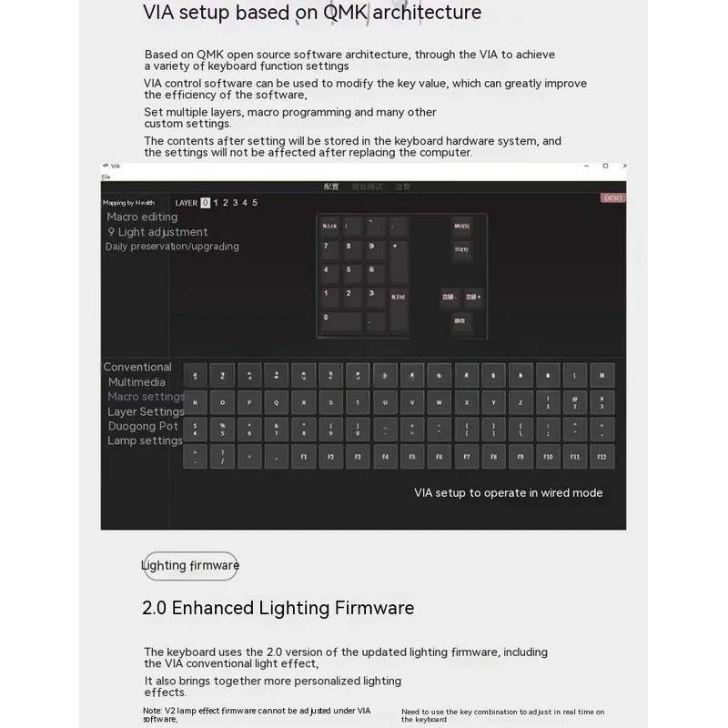 Механическая беспроводная клавиатура Rgb-дизайнер QMK через Office KB19B-01 19 клавиш
