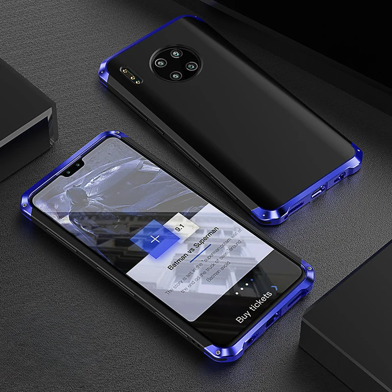 

Dropshipping Hybrid PC Element Armor For Huawei Mate 30 Pro Metal Frame Bumper+Hard PC Back Mate30 Pro Frosted Matte CASE Cover