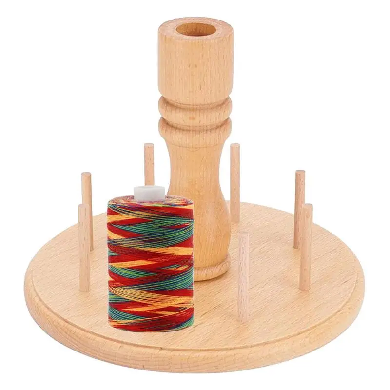 

Wooden Yarn Spool Holder Thread Spool Storage Rack Spinning Ball Winder Embroidery Stitching Thread Holder Thread Spool Bobbin