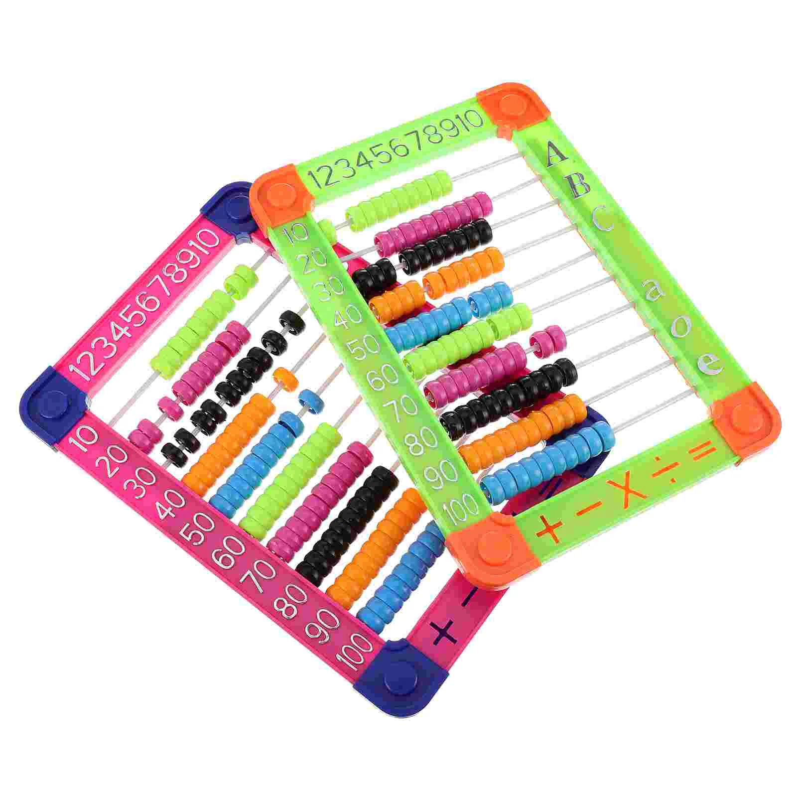 

2pcs Arithmetic Abacus Children Calculating Abacus with Base Learning Abacus