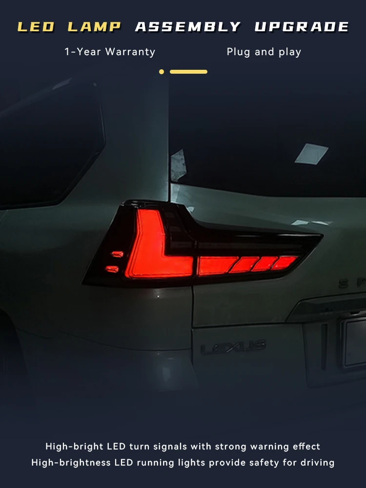 Задние фонари для Lexus LX 570 LX570 светодиодный 2016-2020 модифицированные задние запуска