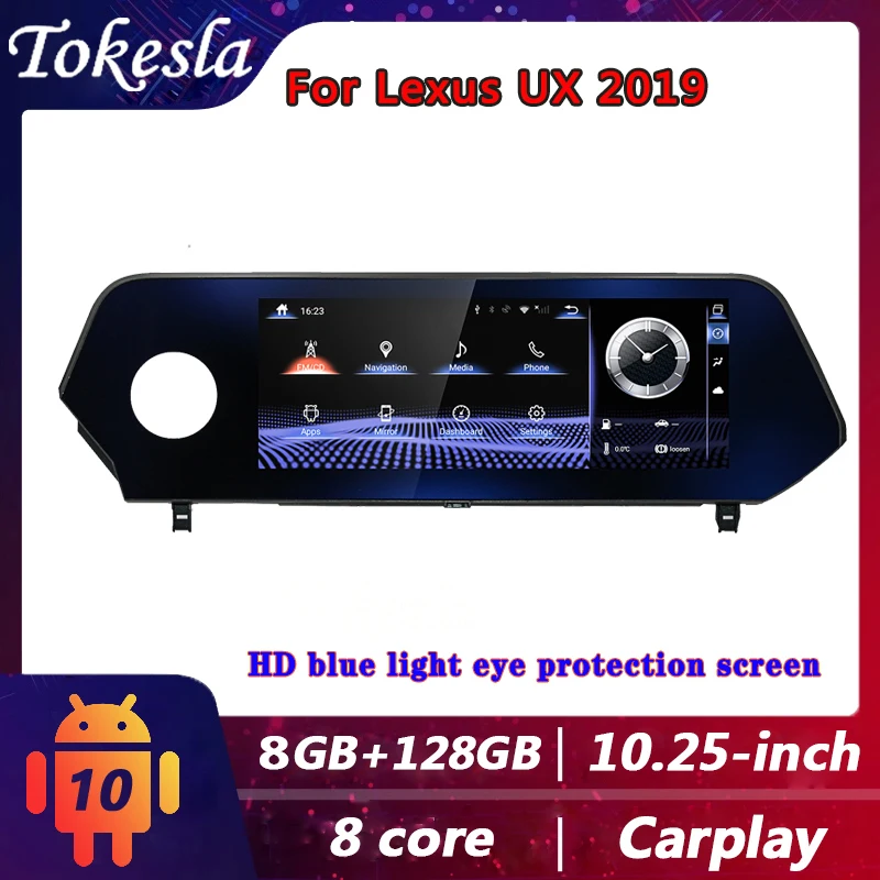 

Мультимедийный Dvd-плеер Tokesla для Lexus UX, автомагнитола на Android с сенсорным экраном, стереоприемником, 2 Din, Carplay, Gps-навигацией, 4G