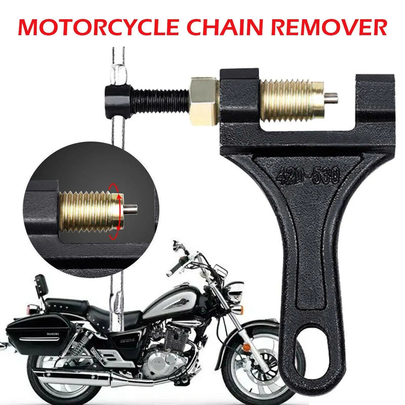 

1 Pcs 420-530 Motorcycle Chain Breaker Link Removal Splitter Tricycle Bicycle Chain Cutter Riveting Tool Motorcycle Repair Tool