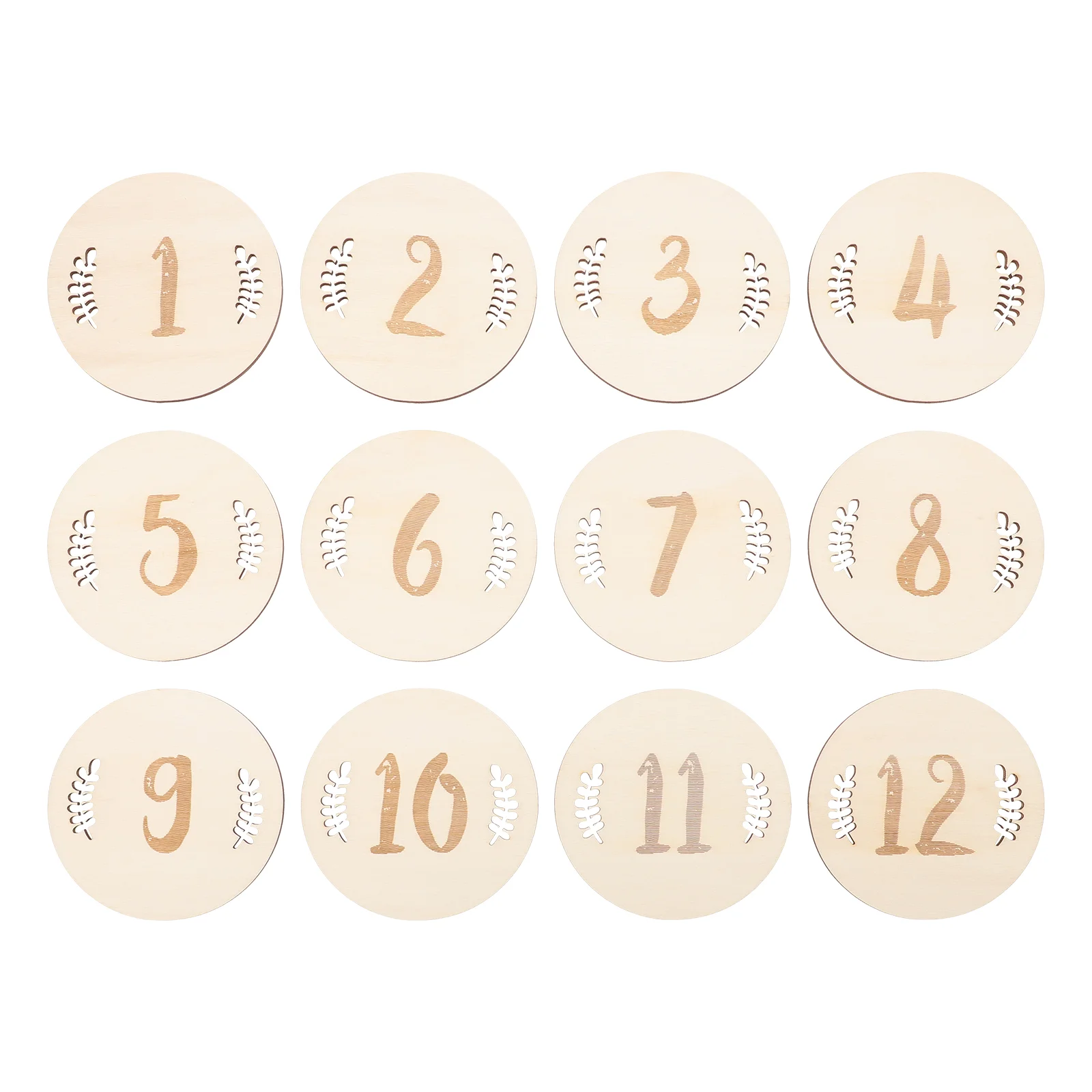 

Milestonebaby Wooden Announcement Sign Birth Monthly Growth Discs Circles Props Marker Photography Newborn Photo Month Gifts