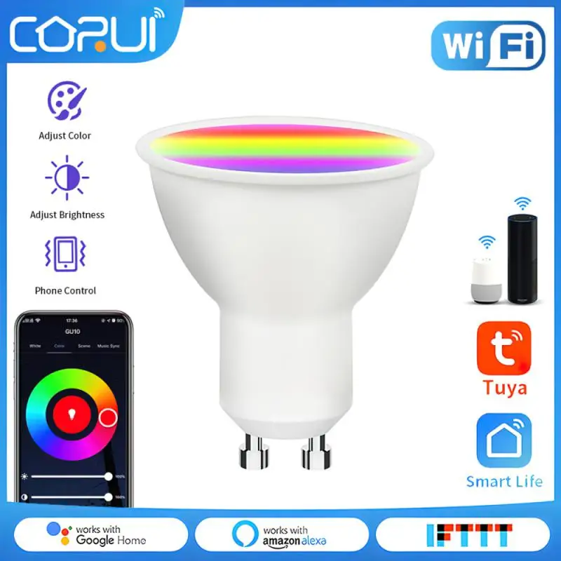 

Умная лампа CORUI Tuya с Wi-Fi, 7/9 Вт