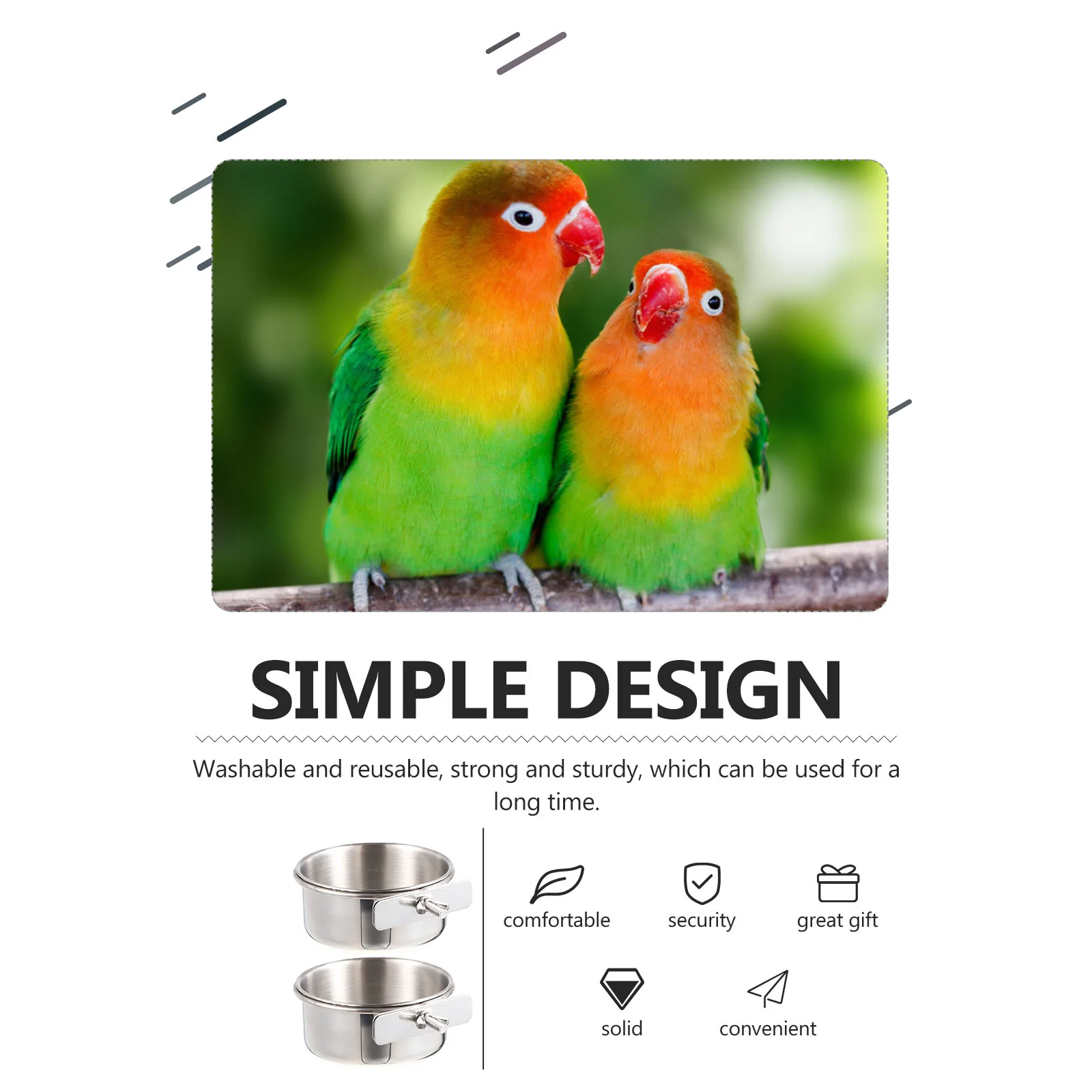 2 набора зеркальный дозатор воды для птиц контейнер еды из нержавеющей стали