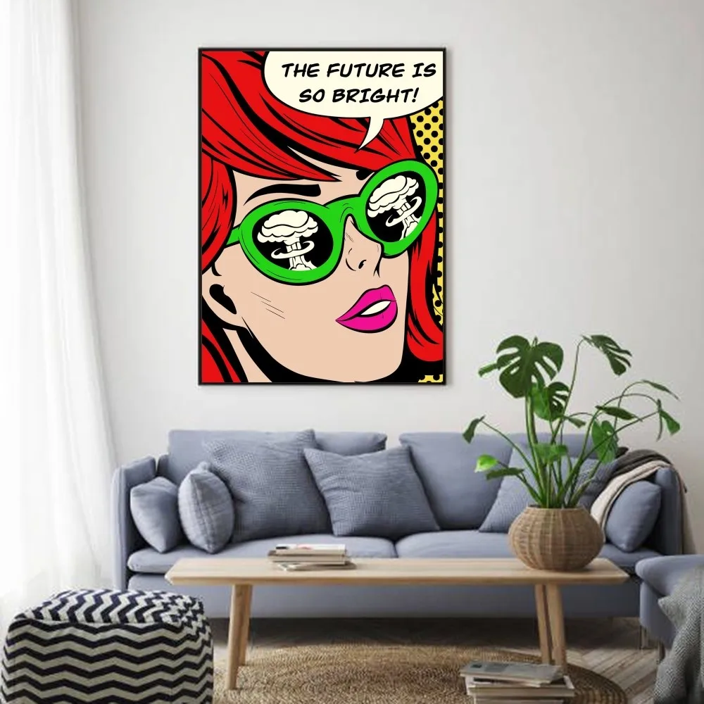 Abstract Pop Roy Lichtenstein постер HD арт липкая стена водонепроницаемый дом гостиная