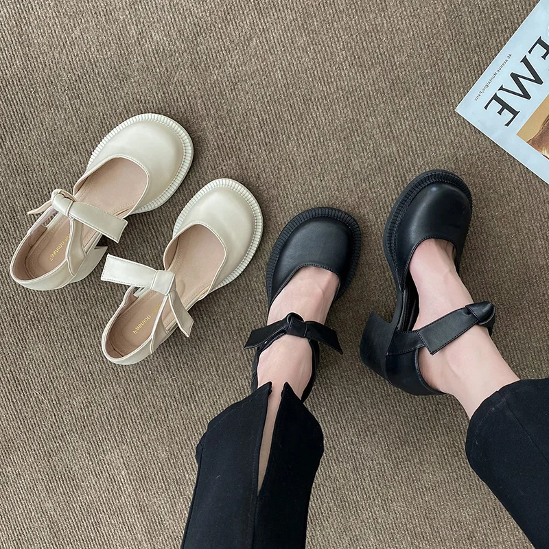 

Female Sandal Spring Shoes Med Strappy Heels 2022 Women's Round Toe Mary Jane Espadrilles Platform Girls Comfort Medium Lace Up