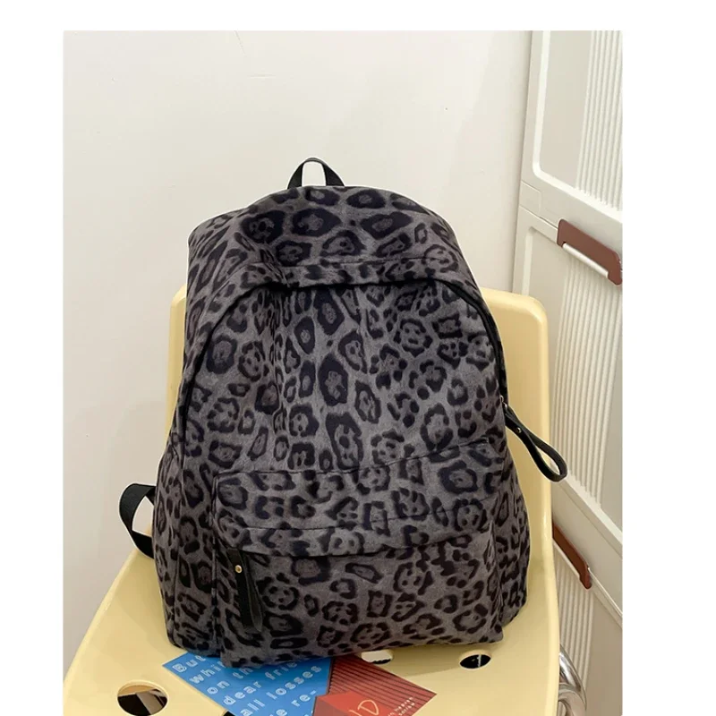 Повседневные модные рюкзаки с леопардовым принтом высокое качество простые на