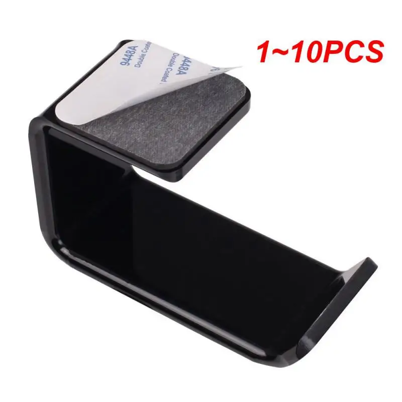 

1~10PCS Wall Mounted Headset Hanger Holder Stand Under Desk Hook Earphones Display Stand Holder Sticky Acrylic Headphone Bracket