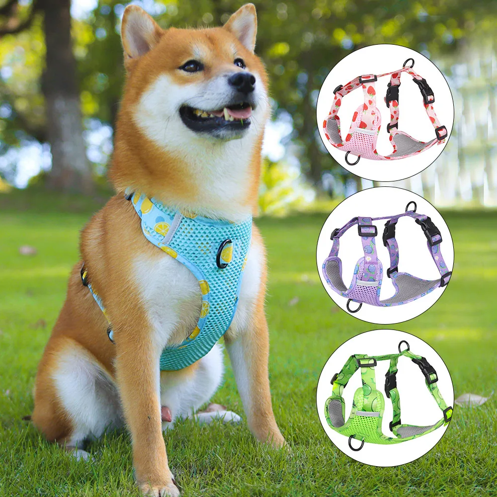 

Dog Chest Strap Vest Type Large Dog Chest Strap Explosion-proof Flush Walking Dog Rope Reflective Pet Traction Rope