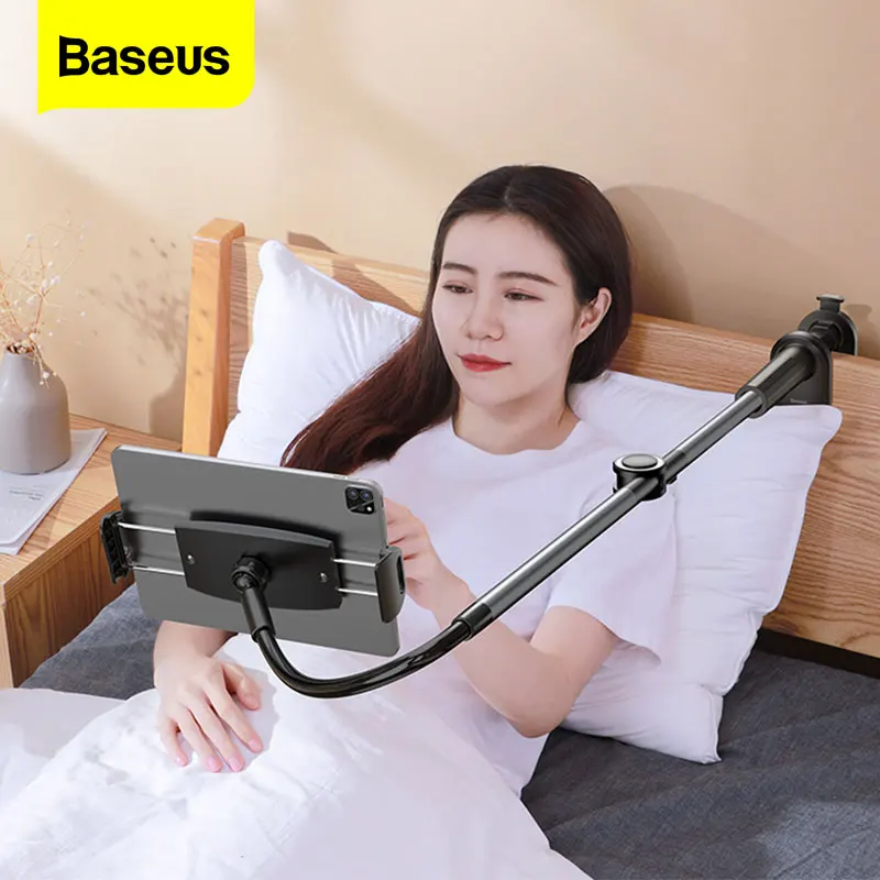 Baseus 360 Rotating Flexible Phone Holder Universal Long Arm Lazy Phone Clip Holder Bed Desktop Stand For iPhone iPad Tablet