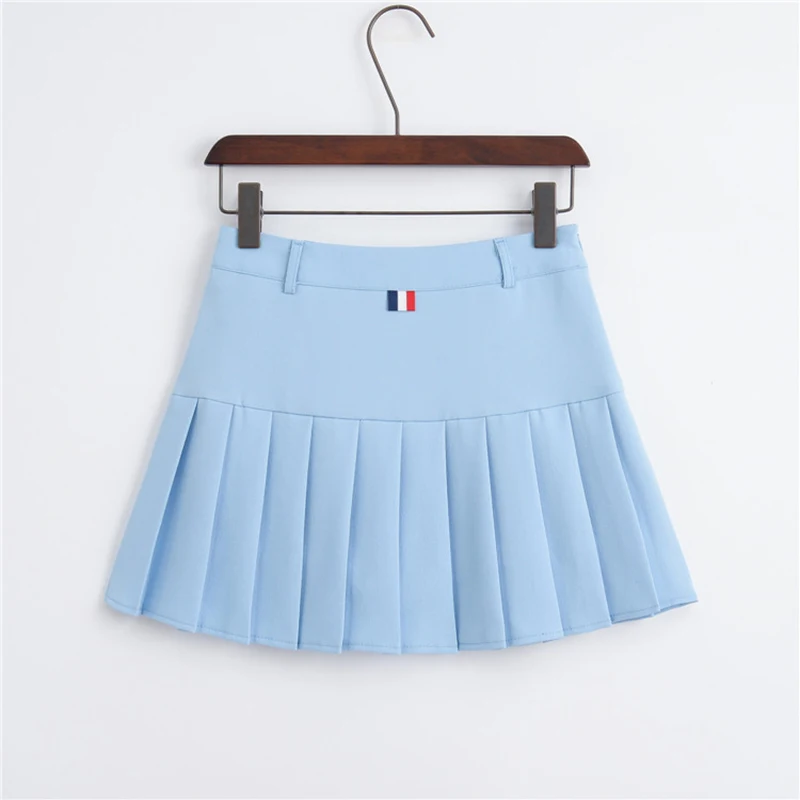 6 Color New Summer Golf Skirts Preppy Style Stripe Women Skirt High Waist Pleated Skirt Female Mini Tennis Skirt Mujer