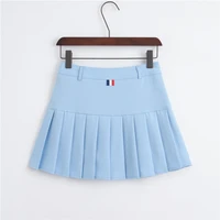6 color new summer golf skirts preppy style stripe women skirt high waist pleated skirt female mini tennis skirt mujer