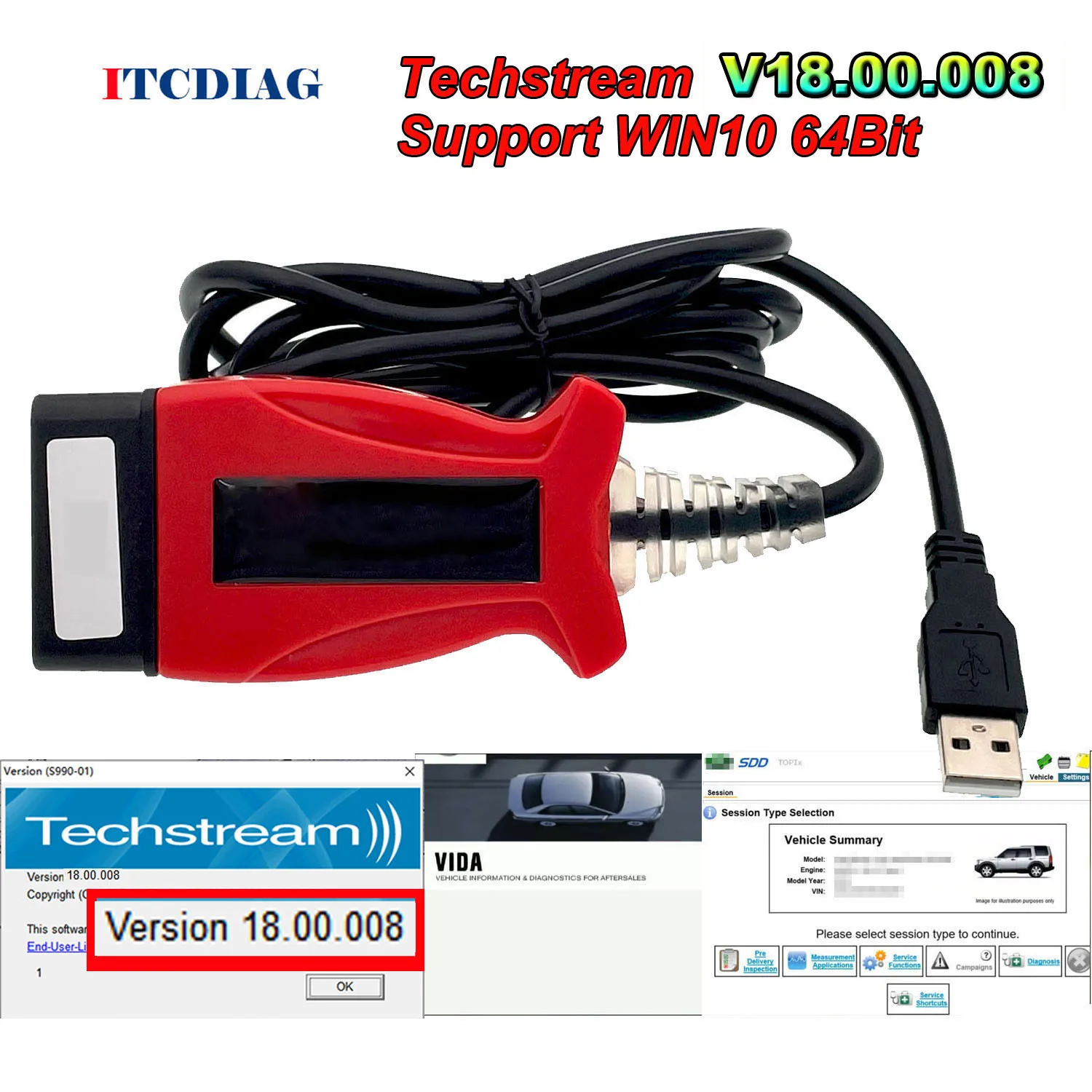 V160 JLR SDD Pro J2534 для Volvo Vida 2014D и для TOYOTA TIS Techstream 18.00.008 для Land Rover 3 в 1 OBD2 сканер PK MINI VCI