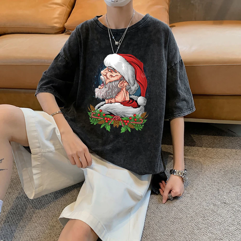 Женская Винтажная футболка в стиле хип-хоп хлопковая с коротким рукавом